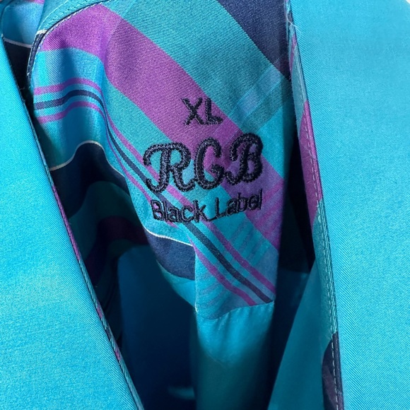 RGB Black Label Men’s XL Blue Dress Shirt (cotton/microfiber) NWt - Picture 3 of 7